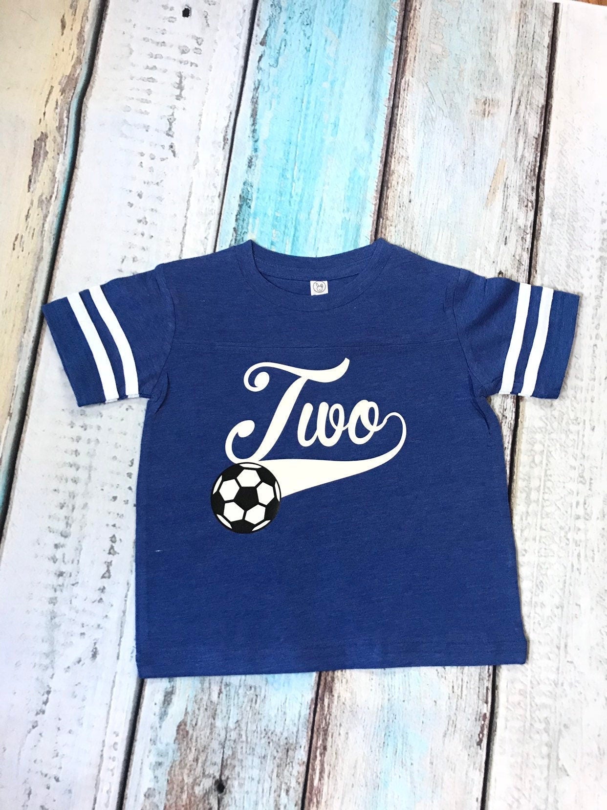 2nd Birthday Soccer Shirt - Purple Elephant MS