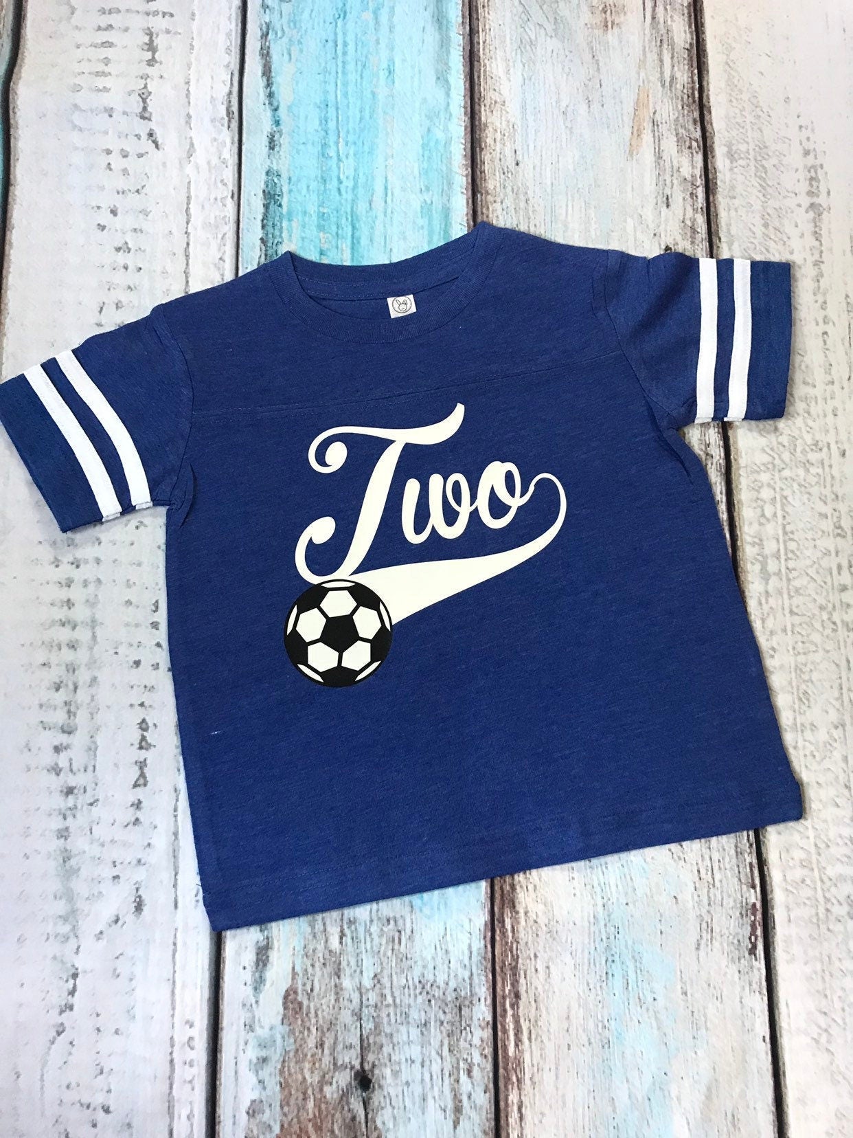 2nd Birthday Soccer Shirt - Purple Elephant MS