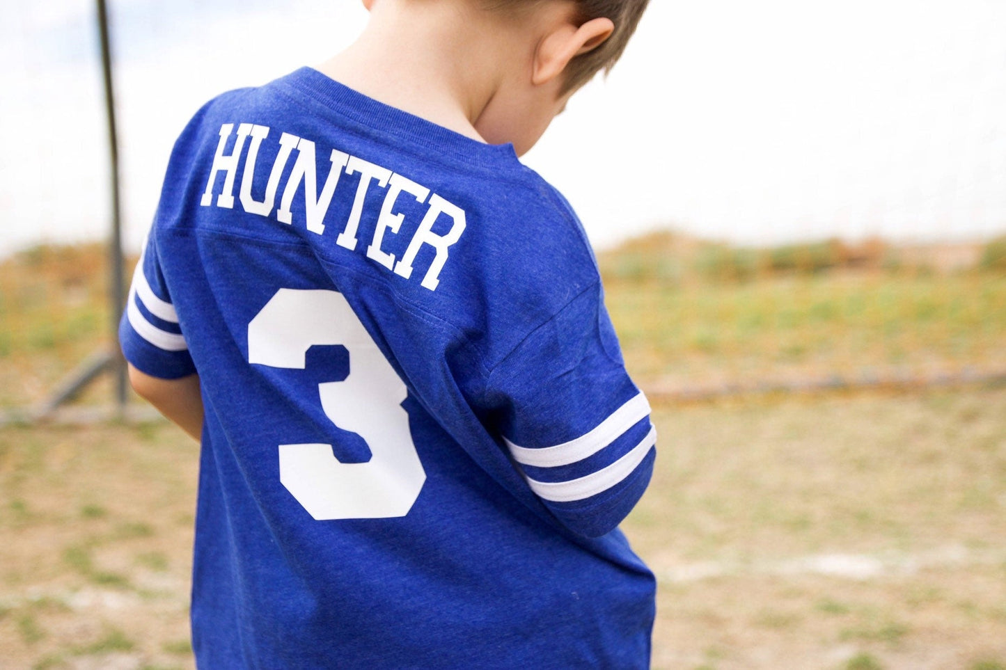 3rd Birthday Soccer shirt - Purple Elephant MS