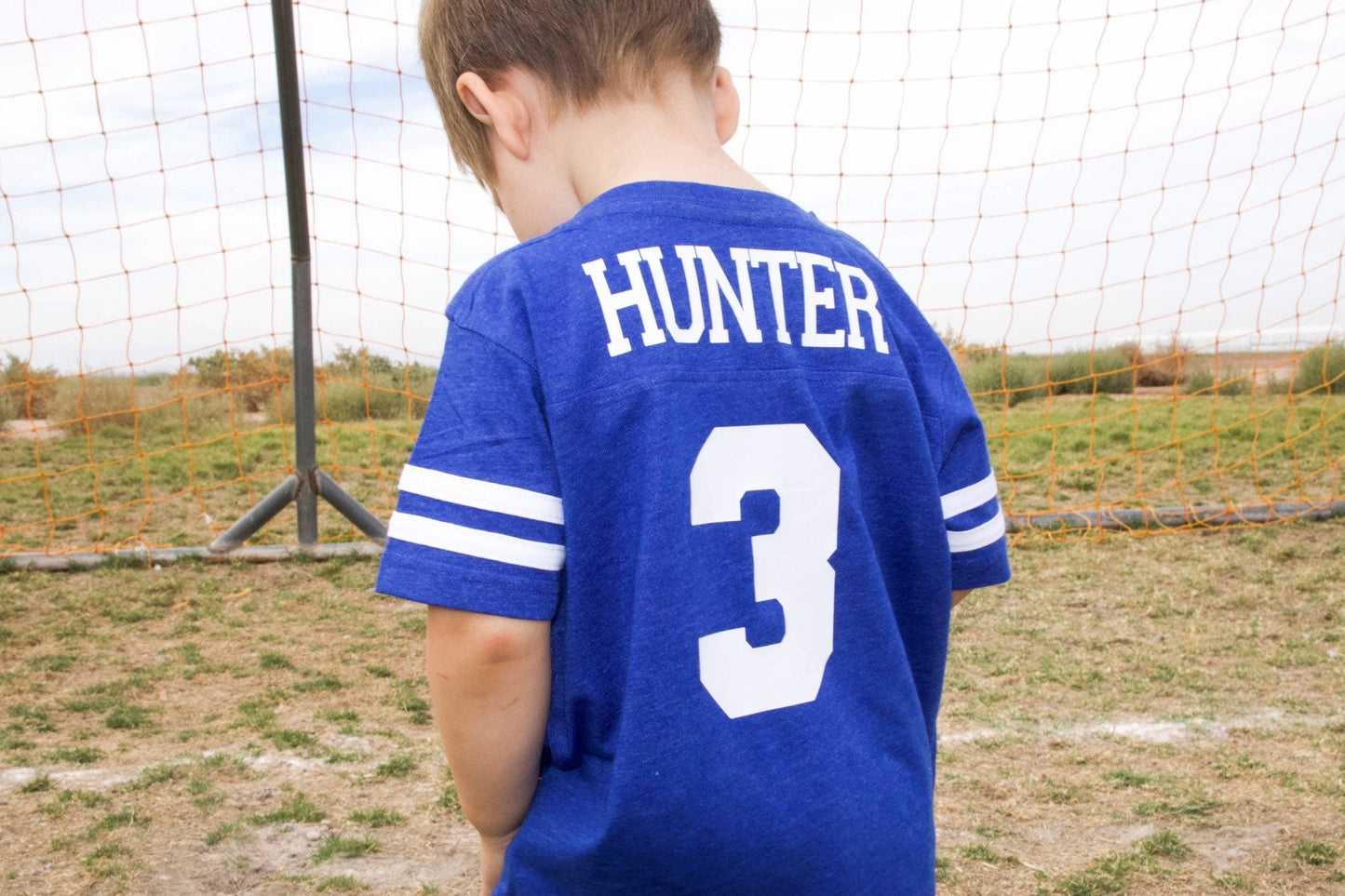3rd Birthday Soccer shirt - Purple Elephant MS