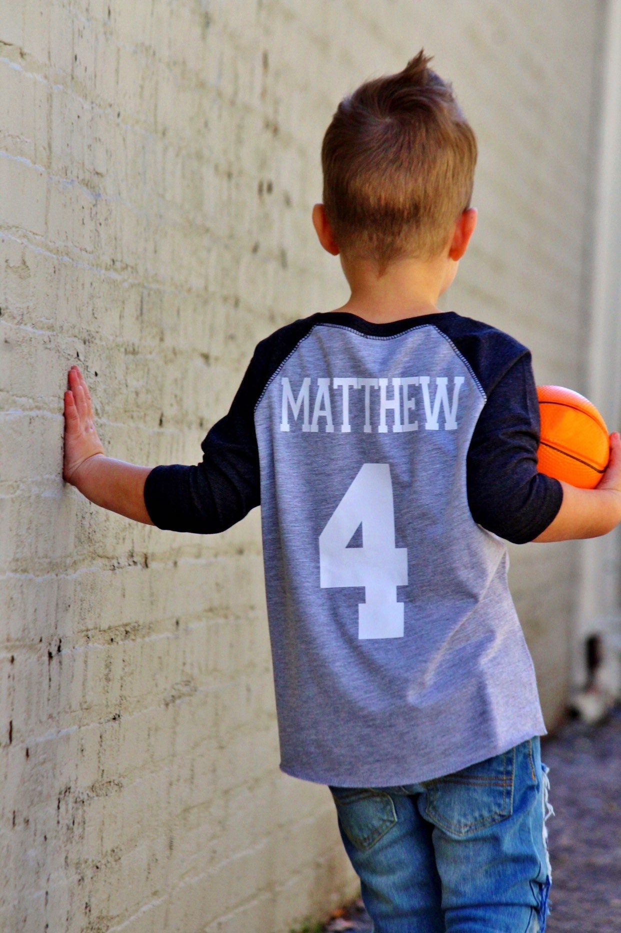 4th birthday Basketball shirt - Purple Elephant MS