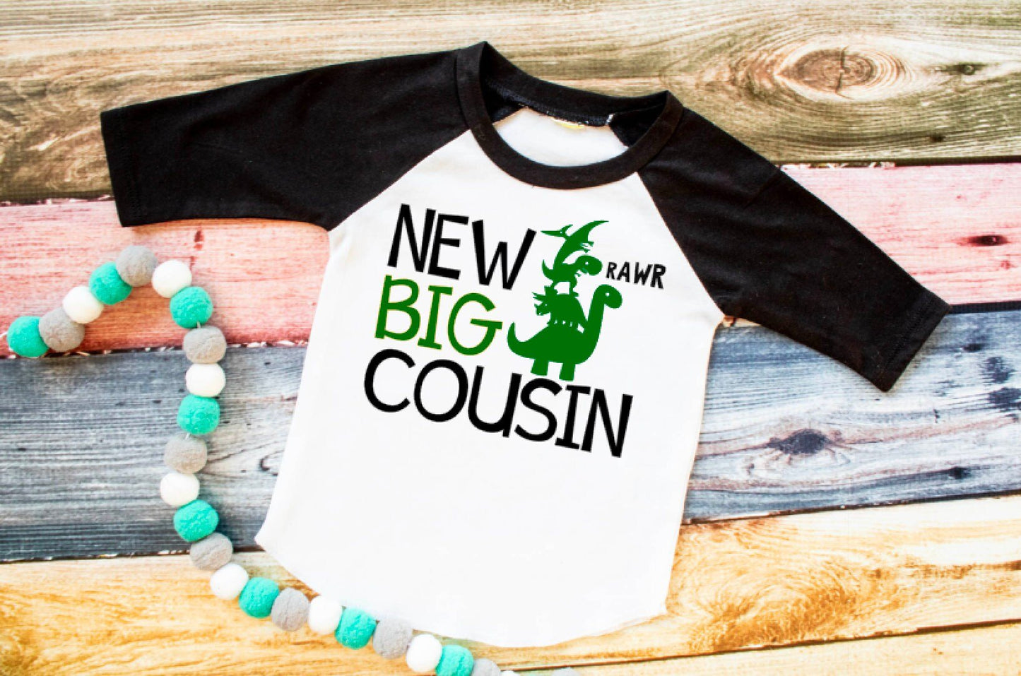 Big Cousin Dinosaur Shirt, Gift for Nephew, Pregnancy announcement Shirt for Cousins, Pregnancy Announcement Grandparents - Purple Elephant MS