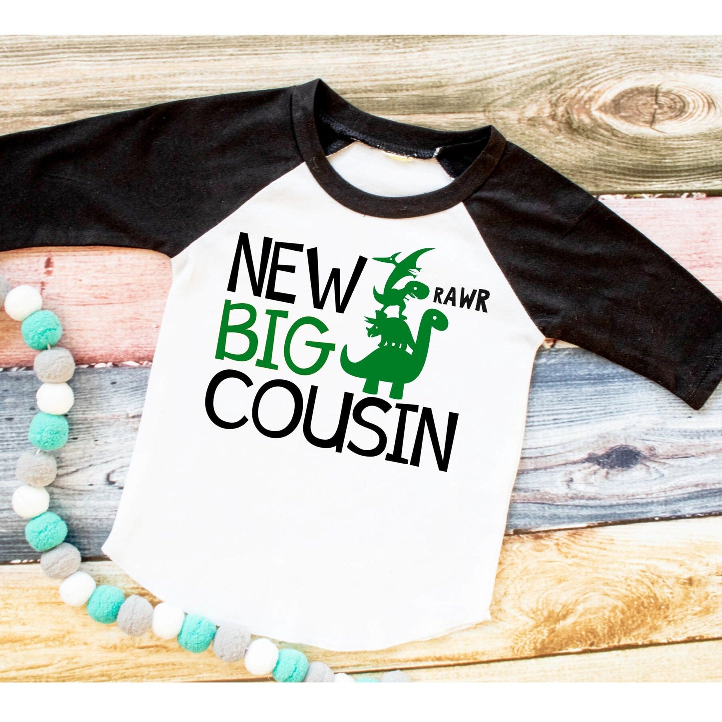 Big Cousin Dinosaur Shirt, Gift for Nephew, Pregnancy announcement Shirt for Cousins, Pregnancy Announcement Grandparents - Purple Elephant MS