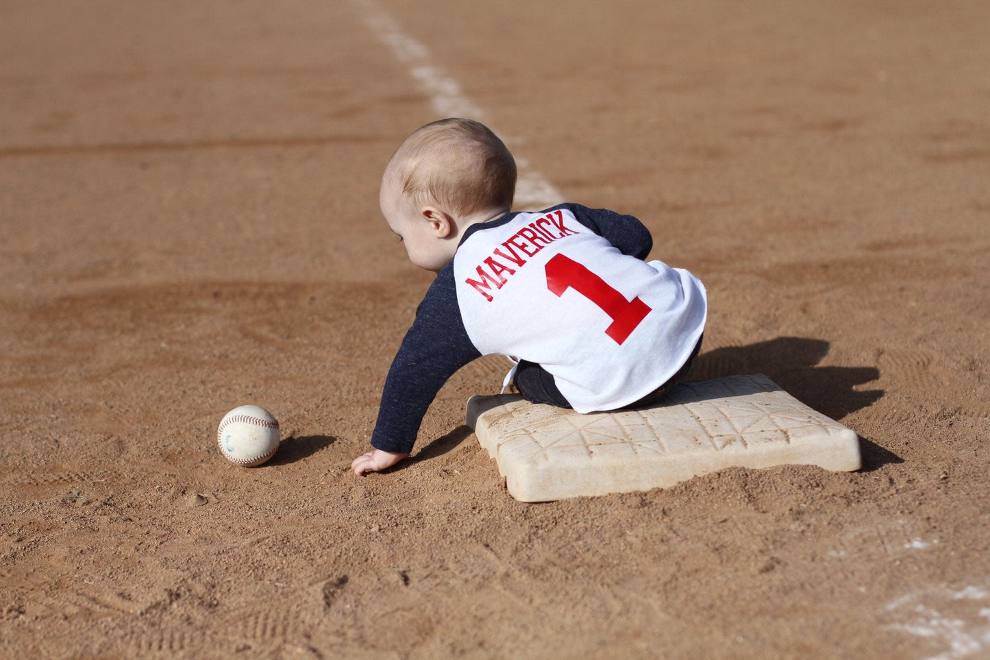 Boys Baseball 1st Birthday shirt - Purple Elephant MS