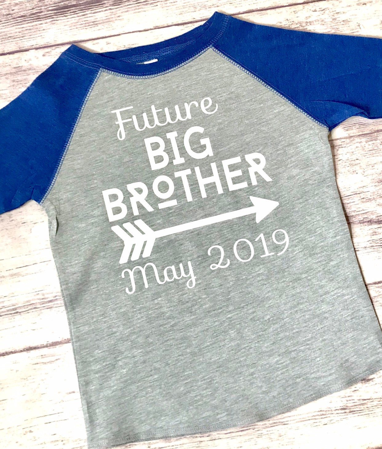 Future big brother shirt, 2nd Pregnancy Announce, Big Brother Gift - Purple Elephant MS