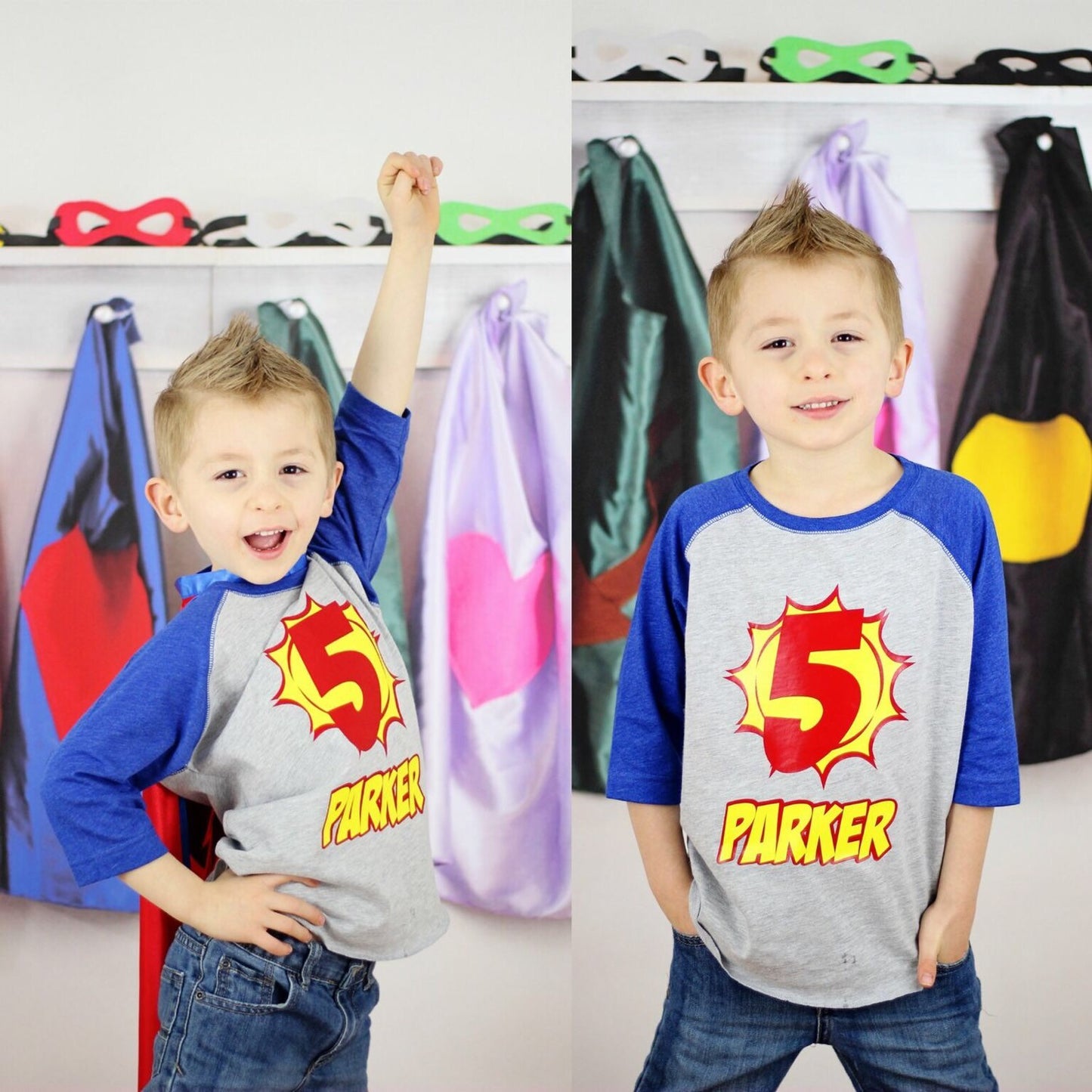 5th Birthday Superhero Birthday shirt