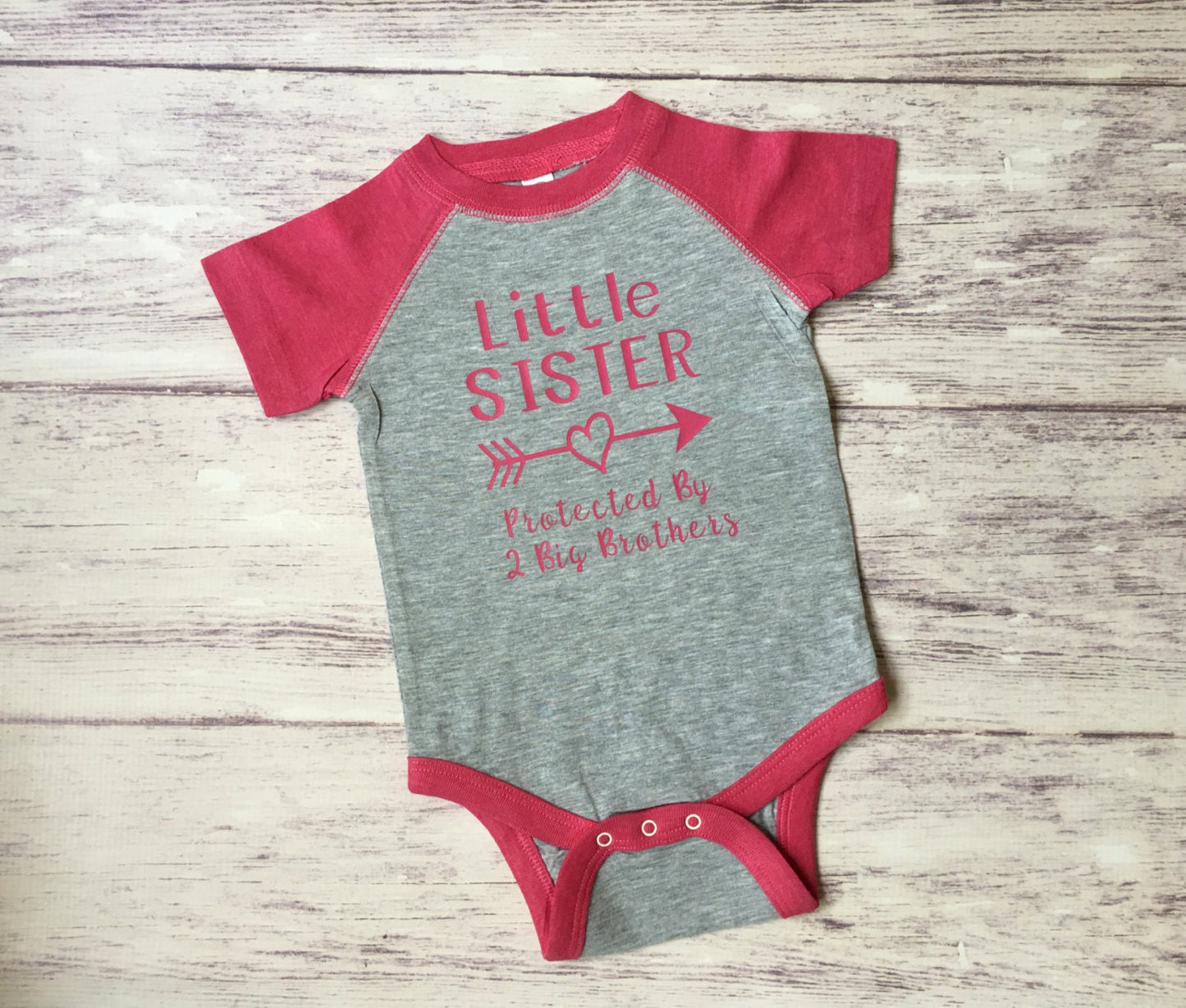 Little sister shirt, Protected by big brothers shirt, little sister to big brothers, little sister