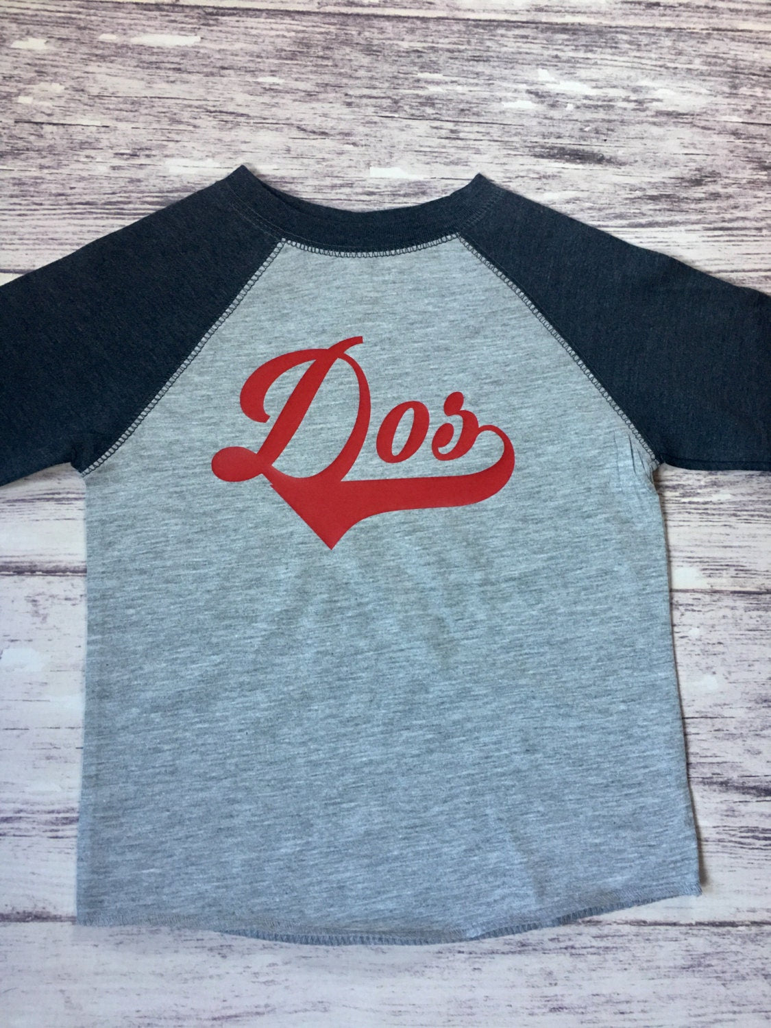 Dos Baseball Birthday Shirt, Spanish Birthday Tee, 2nd Birthday Top, Two Shirt