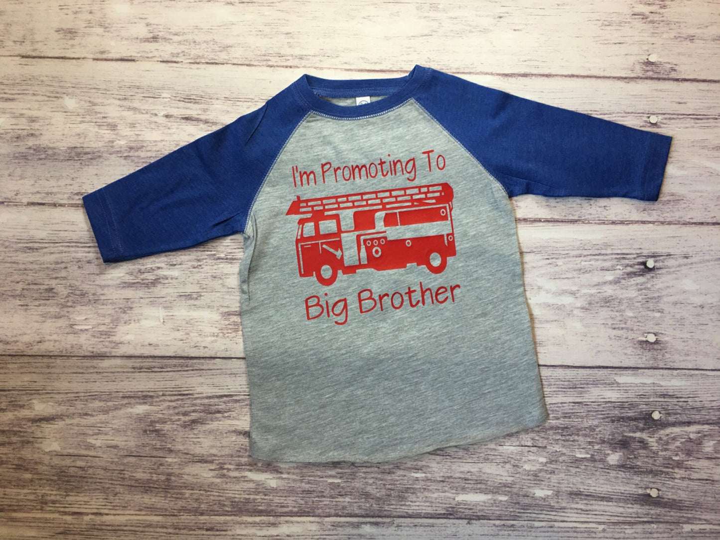 Promoted to Big Brother Firetruck Shirt