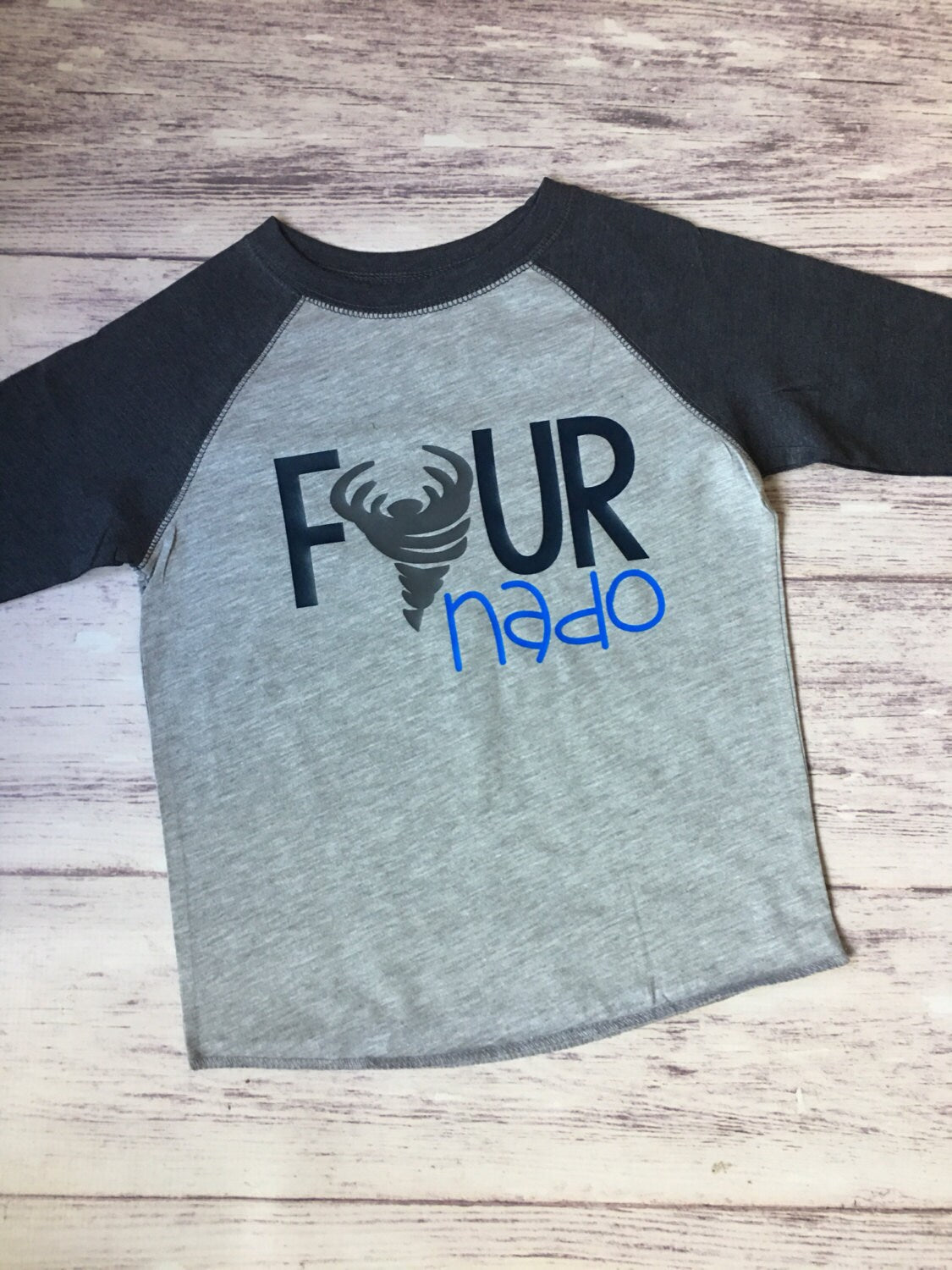 Fournado Shirt, Boys 4th birthday shirt, Tornado Birthday
