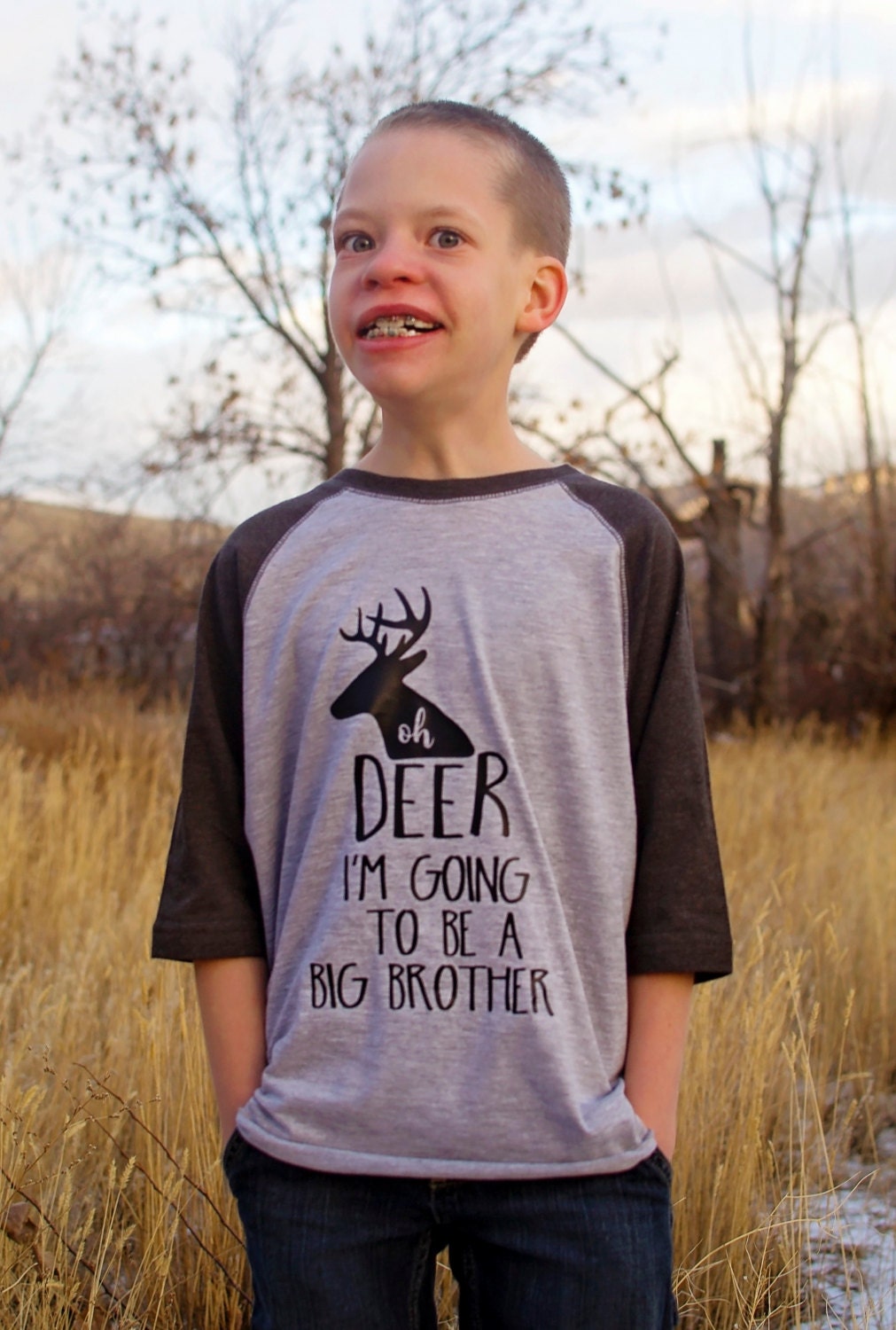 Oh Deer I'm going to be a big brother shirt