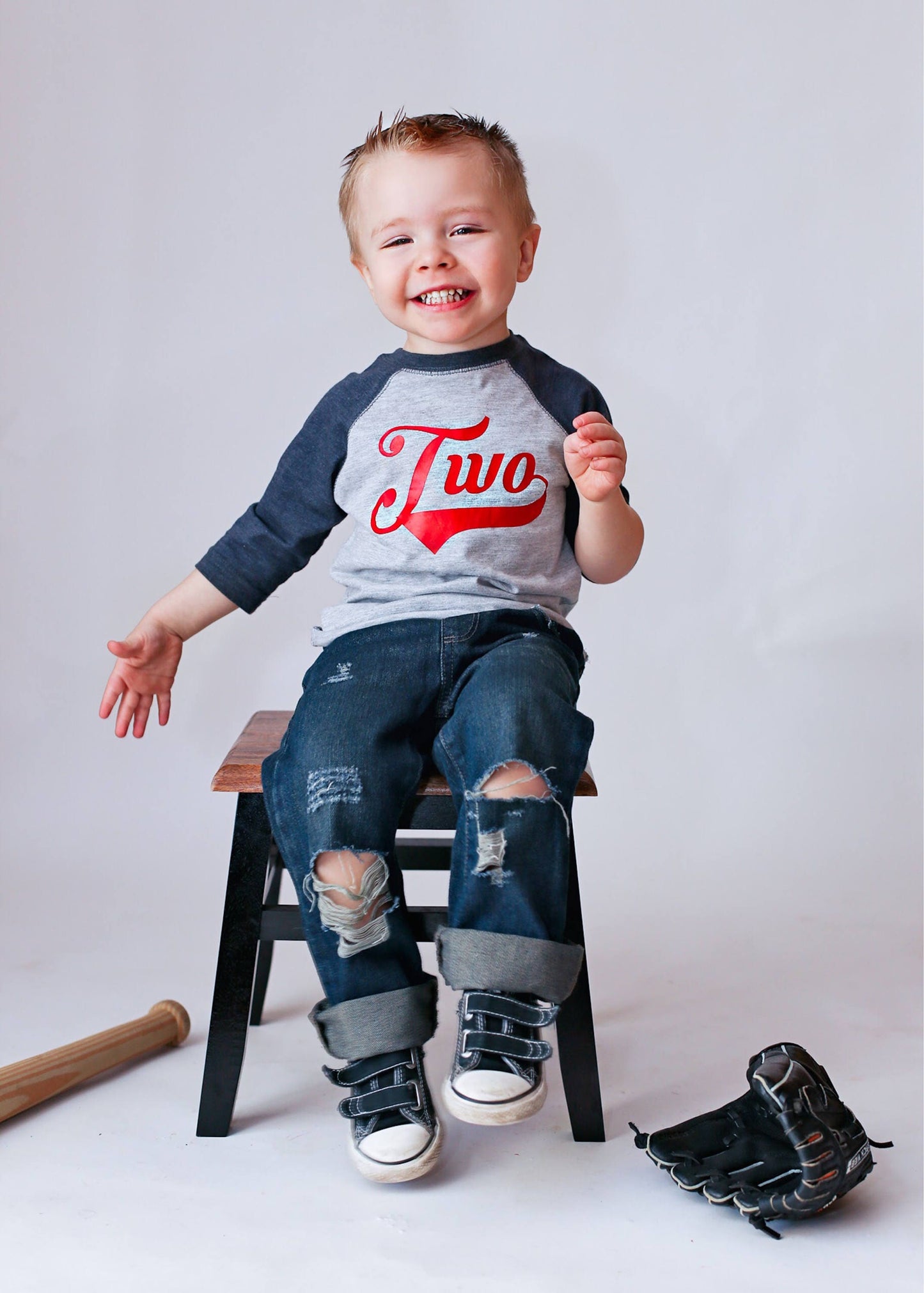 Unique Second Birthday Baseball Tee for Boys Sports Party