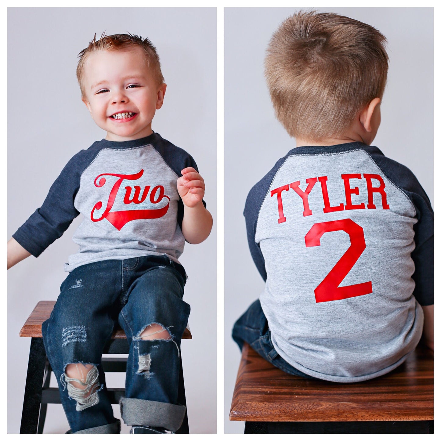 Unique Second Birthday Baseball Tee for Boys Sports Party