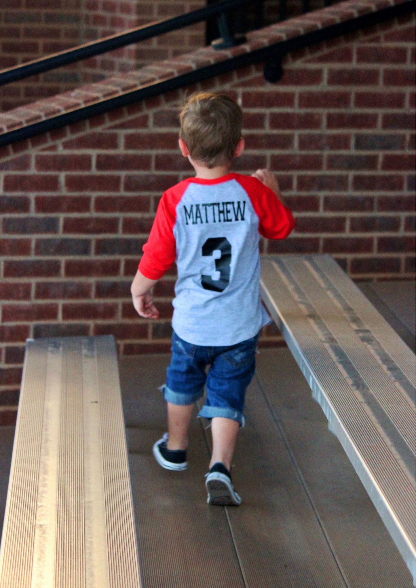 Custom Three Year Old Sports Tee for Boys Birthday Party Gift
