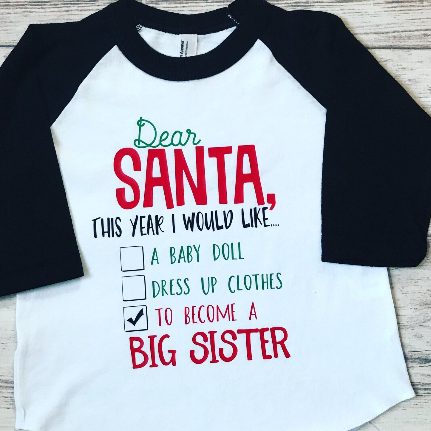 Big Sister Christmas Pregnancy Announcement shirt