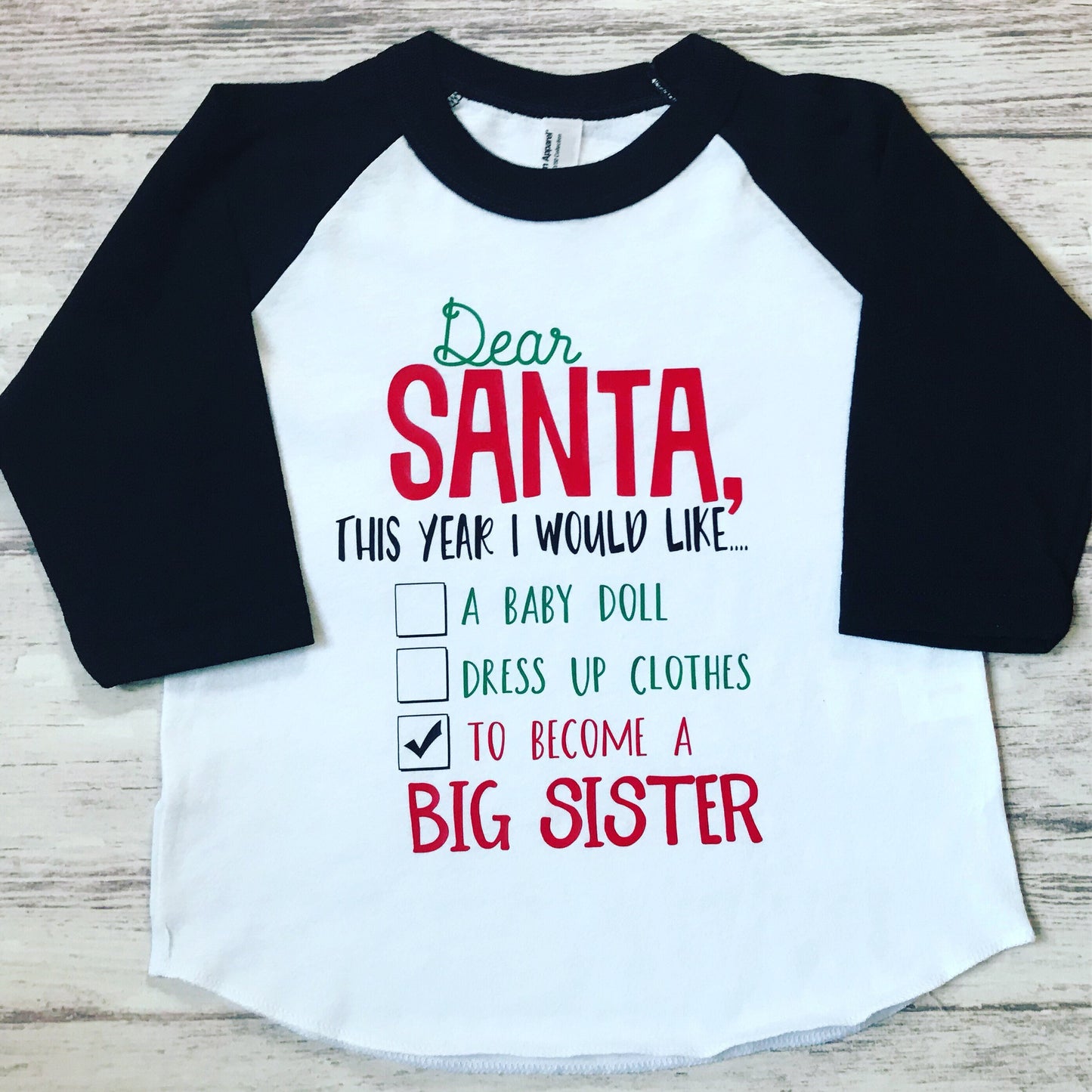 Big Sister Christmas Pregnancy Announcement shirt