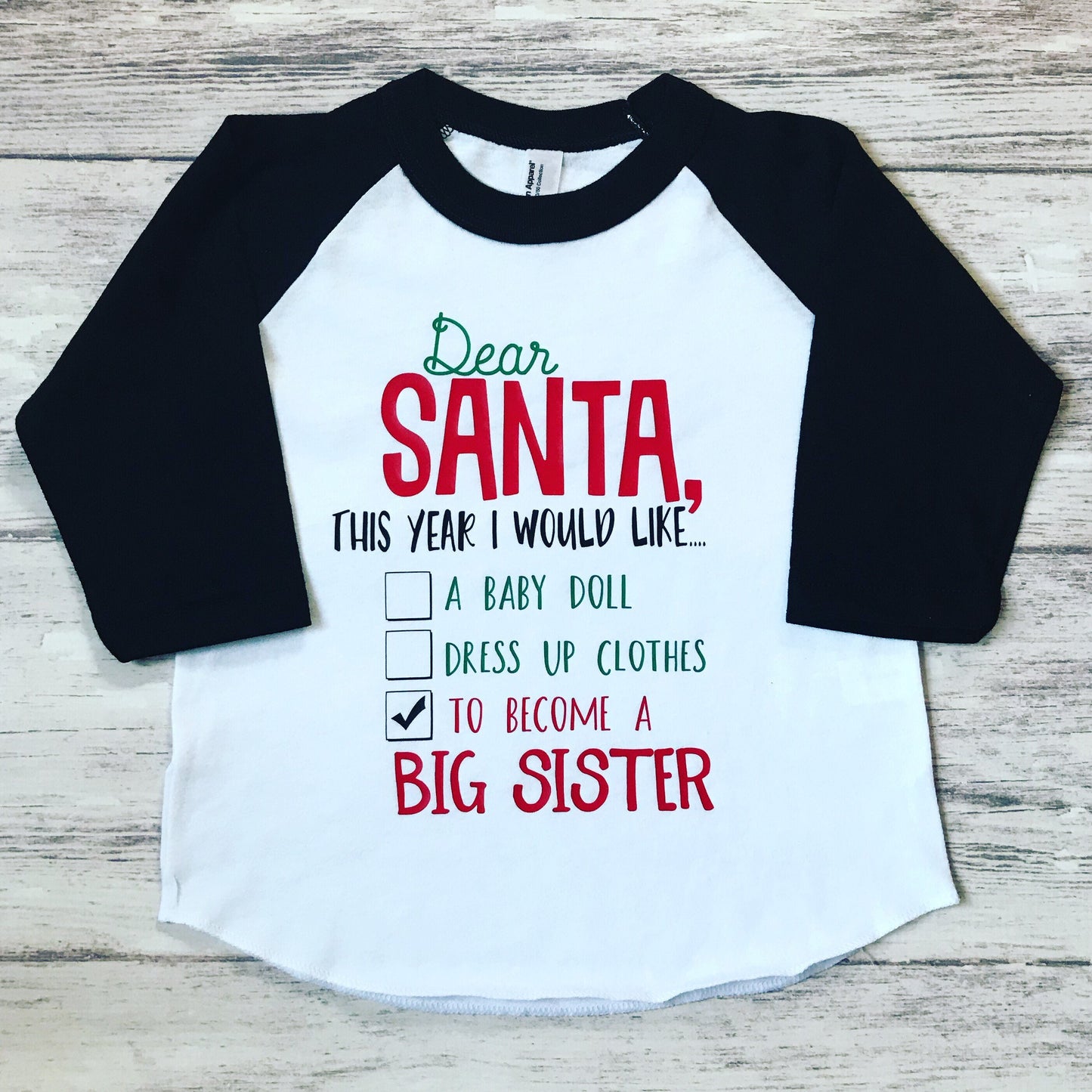 Big Sister Christmas Pregnancy Announcement shirt