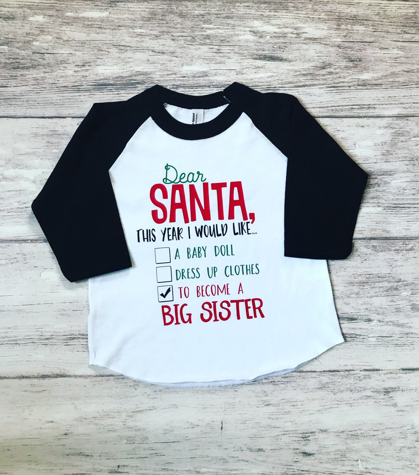 Big Sister Christmas Pregnancy Announcement shirt