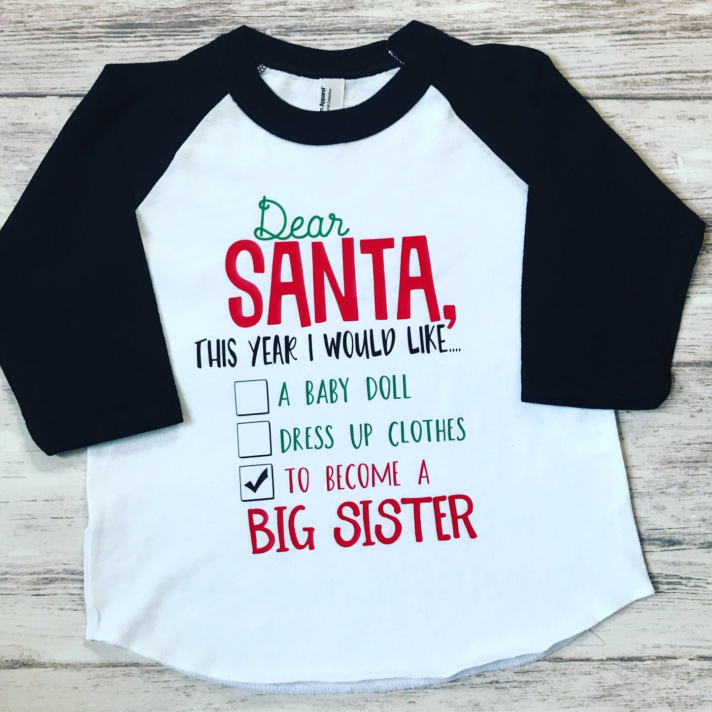 Big Sister Christmas Pregnancy Announcement shirt