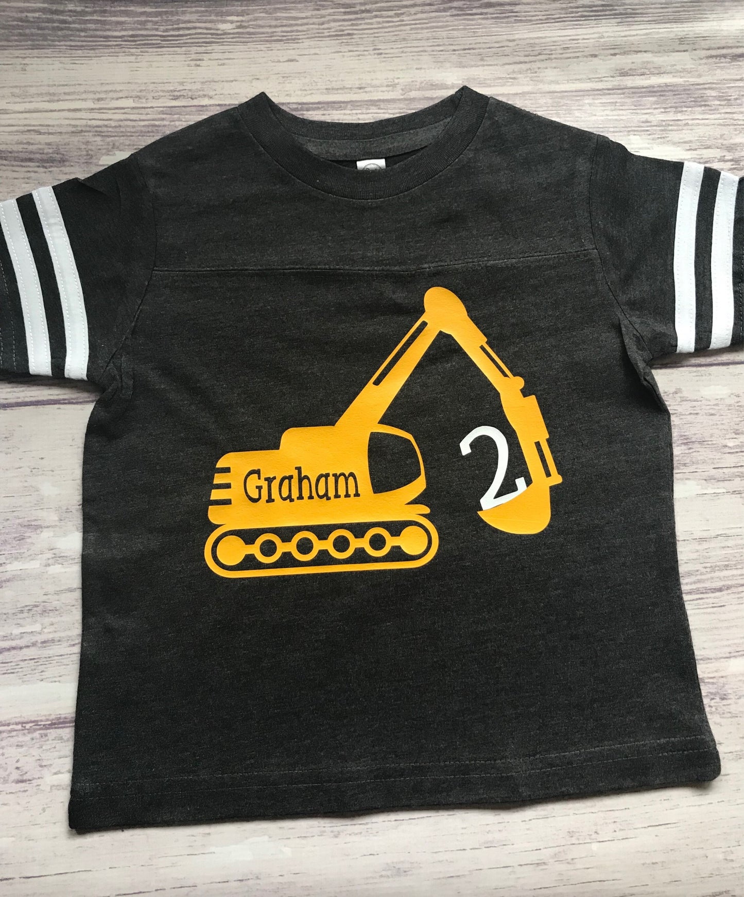 Toddler 2nd Birthday Construction Theme Digger Shirt Gift