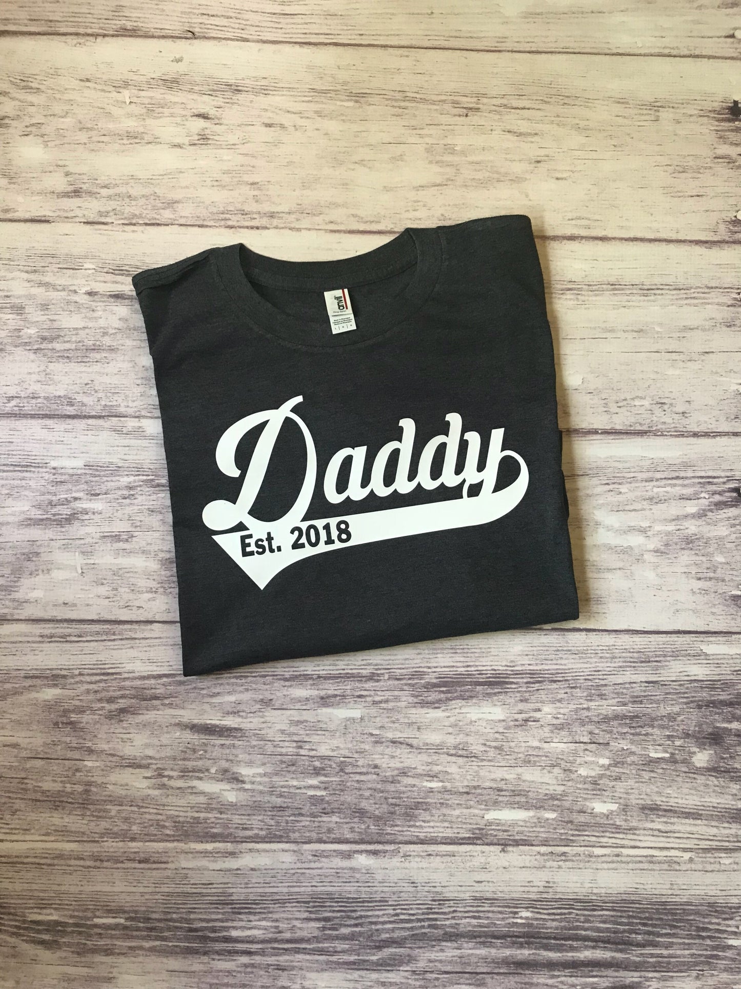 Dad Established Shirt, Father's Day Gift, First Time Dad Gift, Personalized Dad Shirt