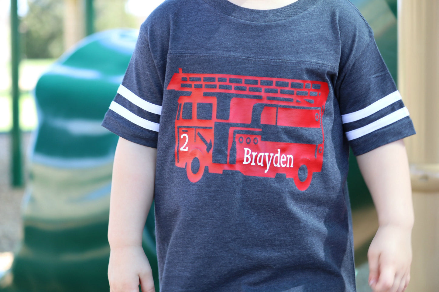 Two Year Old Firefighter Themed Birthday Shirt for Toddlers