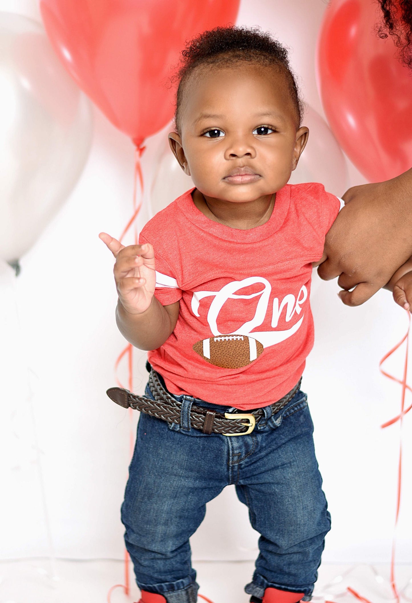 1st Birthday Football Shirt, 1 Year Down Party, Cake Smash Outfit, Gift for One Year Old, First Year Down Outfit