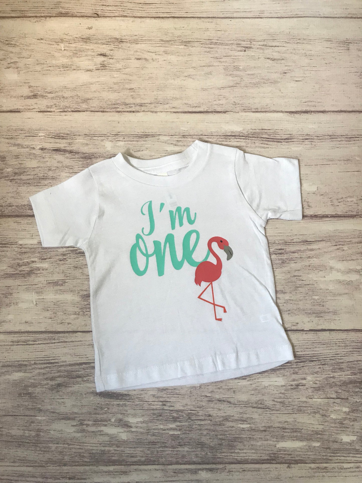 Girls Flamingo 1st birthday Shirt, Hawaiian Birthday tee, Luau Party Shirt, Tropical Birthday Shirt