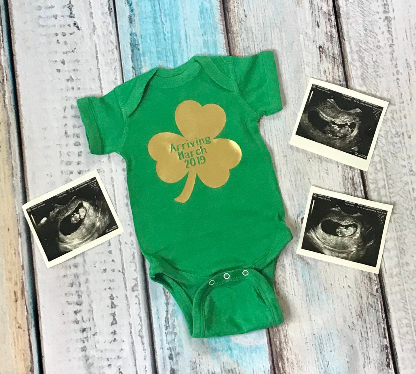 St. Patricks pregnancy announcement shirt