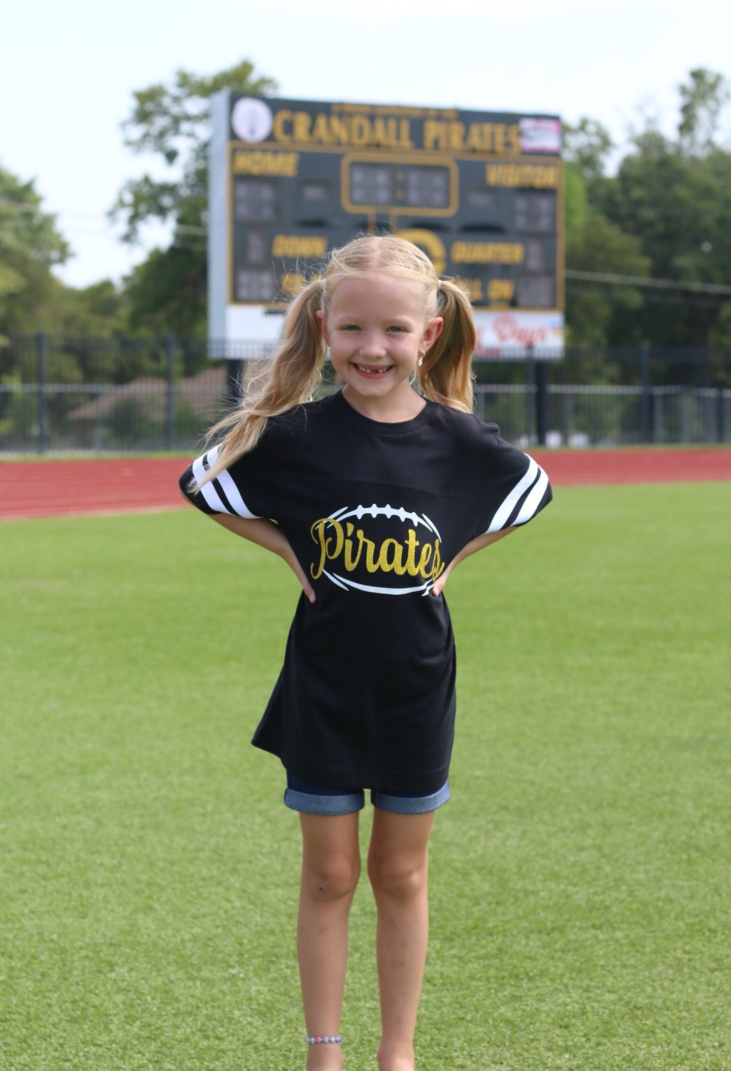 Custom Girls Football Tee Personalize with your Team Name! Game Day Apparel