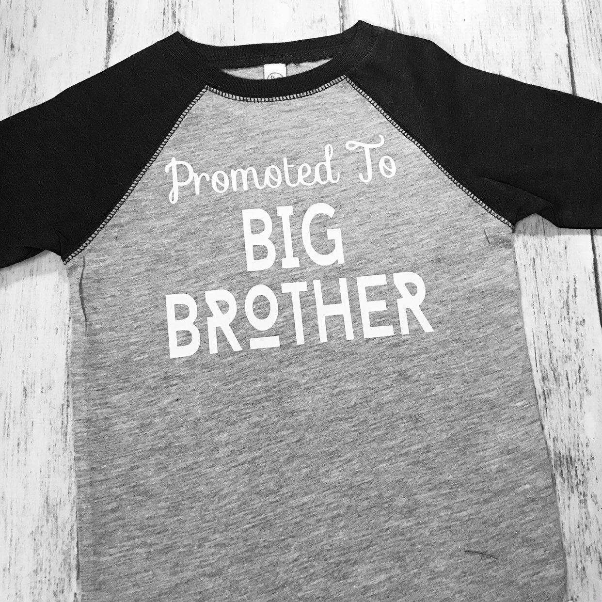 Promoted to Big Brother Shirt, Baby Shower Brother Gift, Pregnancy Reveal Toddler Tee