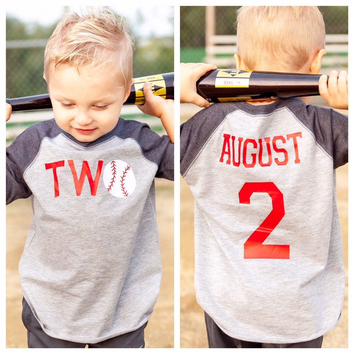 Second Birthday Baseball Jersey Tee for Boys
