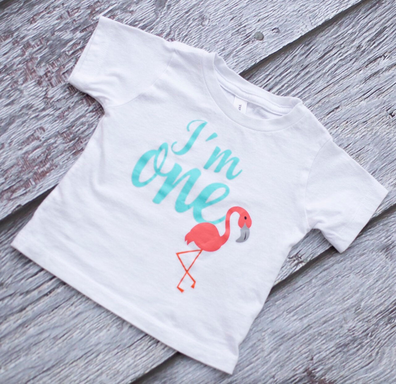 Girls Flamingo 1st birthday Shirt, Hawaiian Birthday tee, Luau Party Shirt, Tropical Birthday Shirt