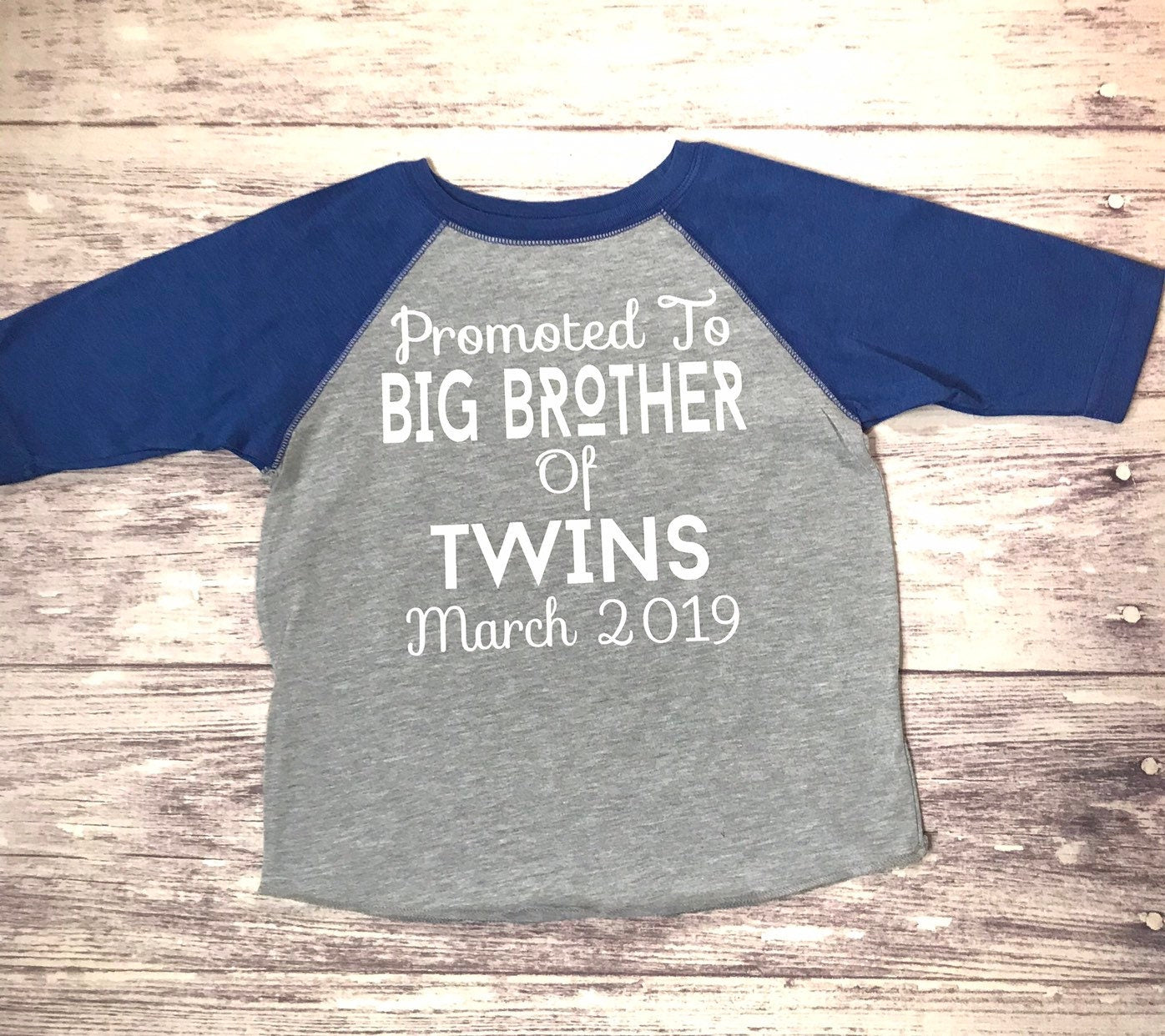 Promoted to Big Brother of Twins Shirt, Surprise Pregnancy Announcement