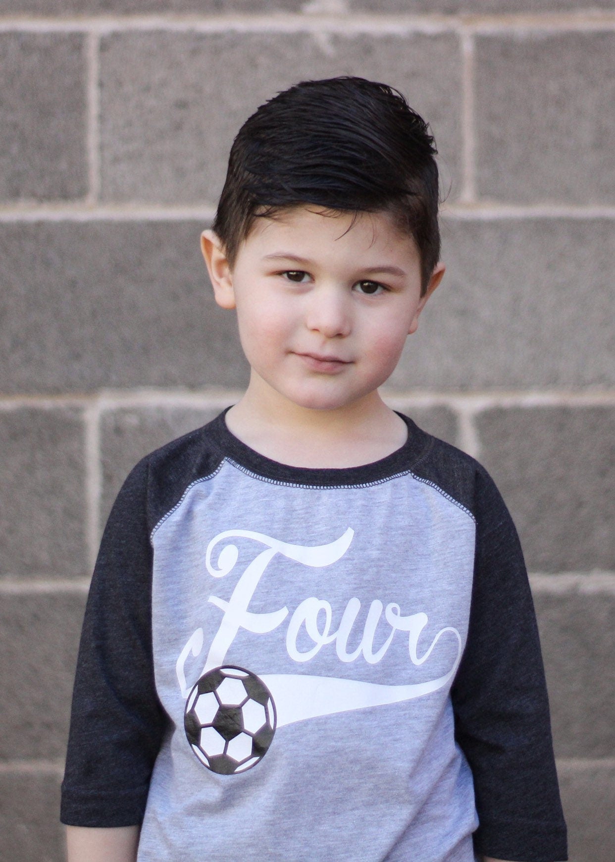 Personalized Soccer 4th Birthday Shirt for Boys