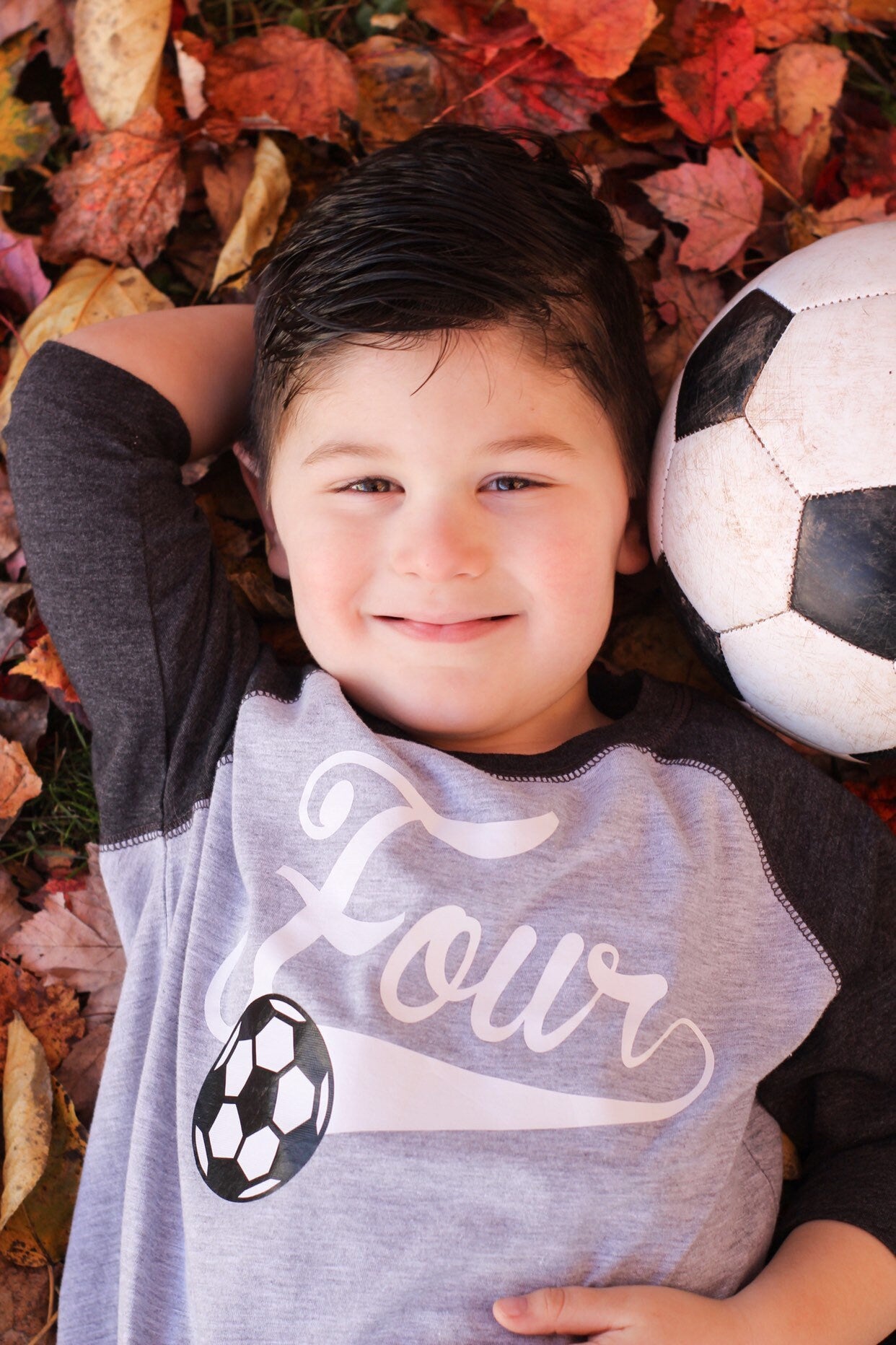 Personalized Soccer 4th Birthday Shirt for Boys