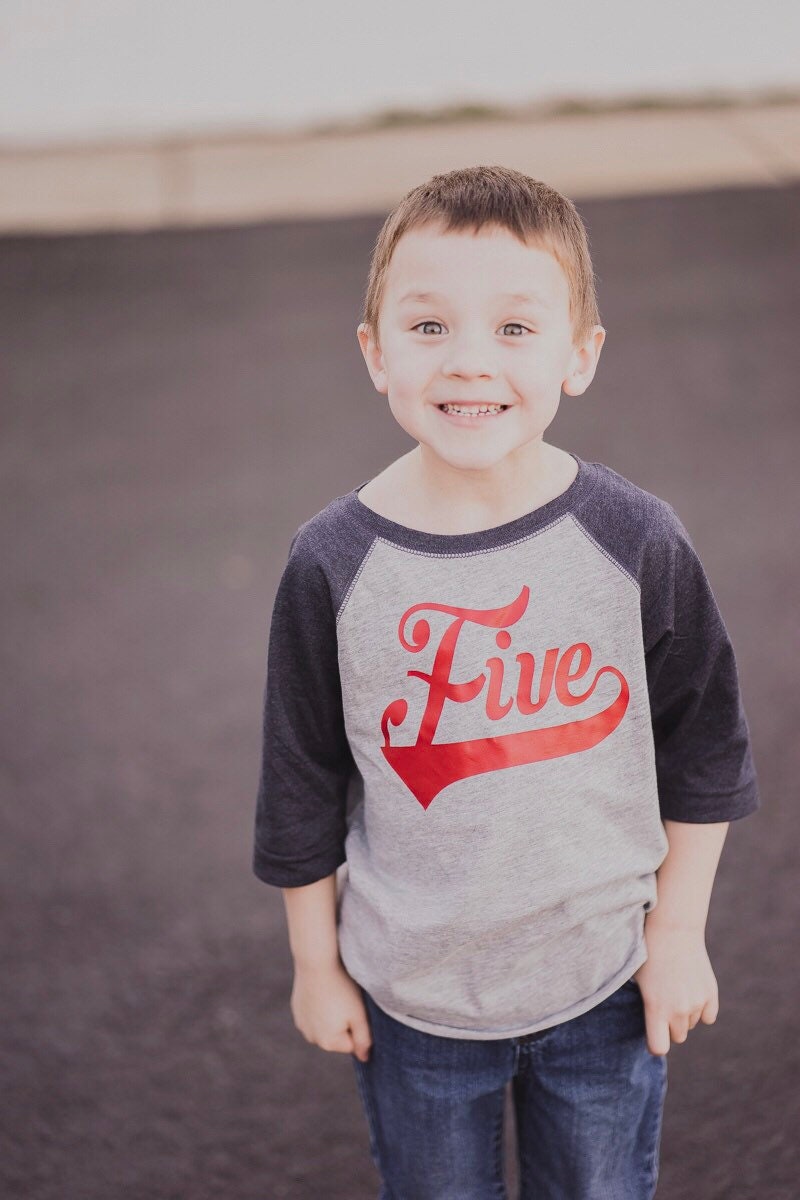 5th birthday Baseball shirt