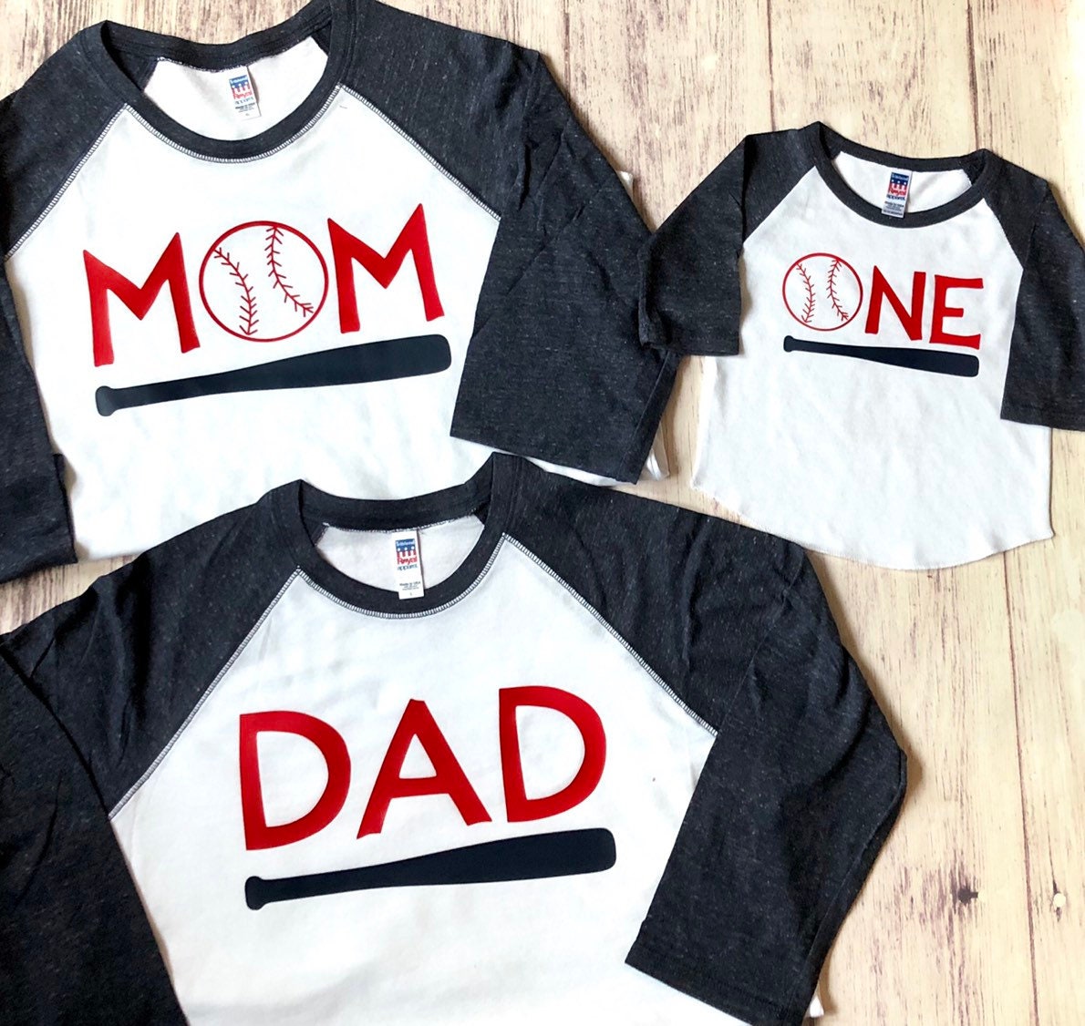Baseball Family 1st birthday shirts, First Birthday Family Shirts, Customizable Family Birthday Party Shirts