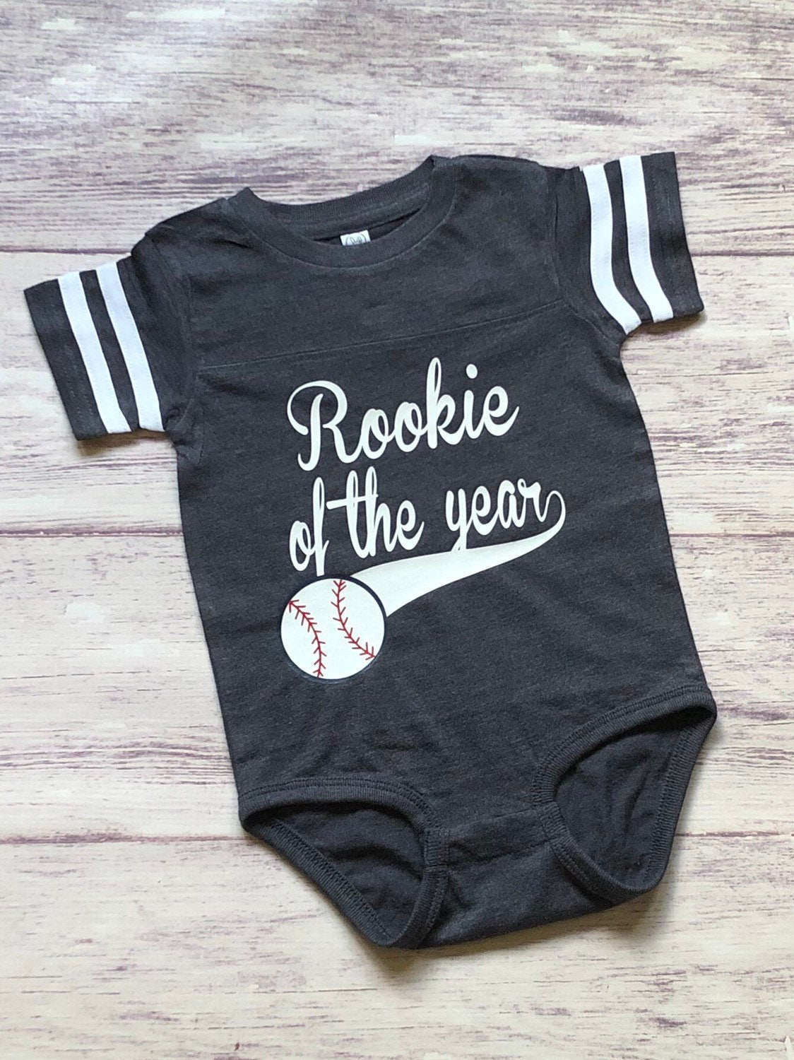 Rookie of the year 1st Birthday shirt, Short Sleeve Rookie of the Year outfit, Gift for 1 year old, First Birthday tee, Sports Birthday Tee