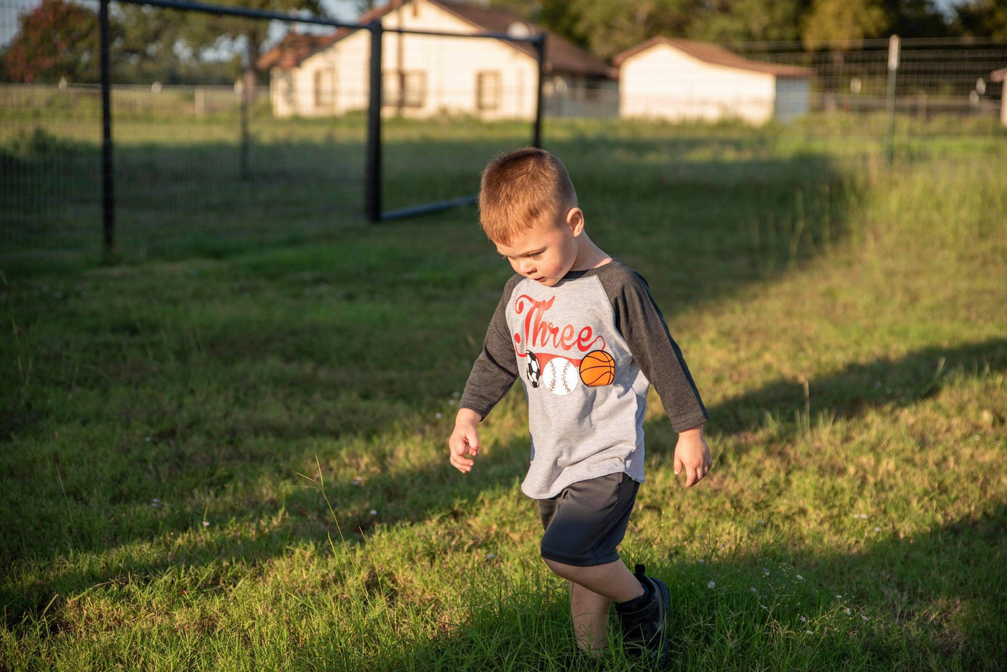 3rd Birthday Born 2 Ball Themed Shirt, Personalized Sports Youth Birthday Shirt