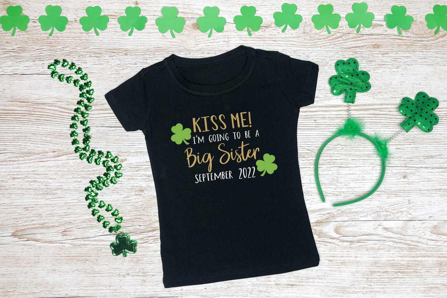 St. Patricks Big Sister Announcement Tee