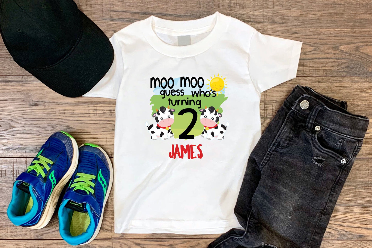 2nd Birthday Barnyard Cow Shirt