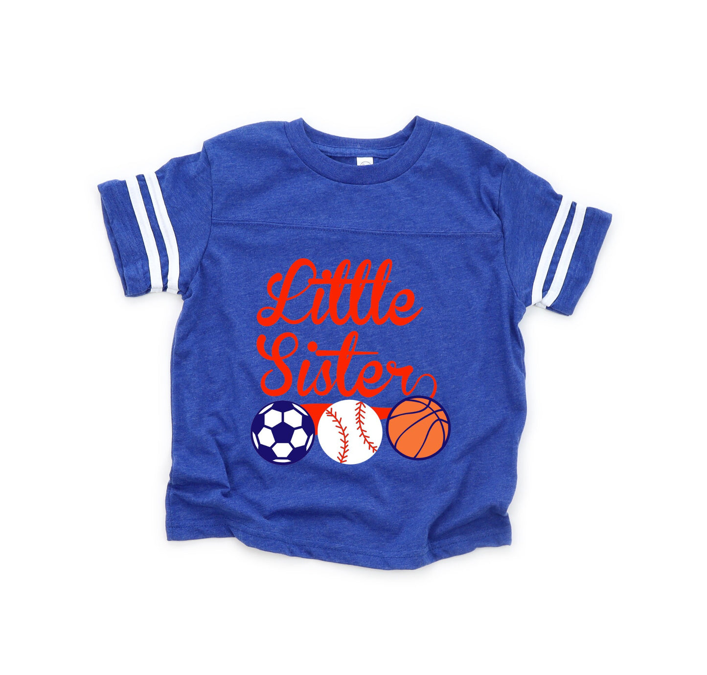 Little Sister Sports Shirt, Little Sister Outfit, Personalized Sports themed sister shirt, All Star Sports