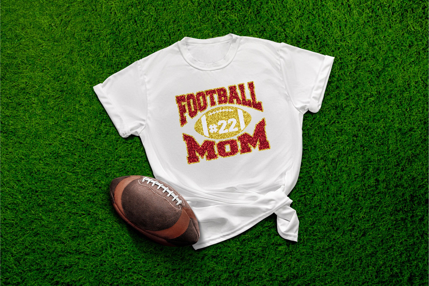 Football Mom Shirt, Personalized with Player Number