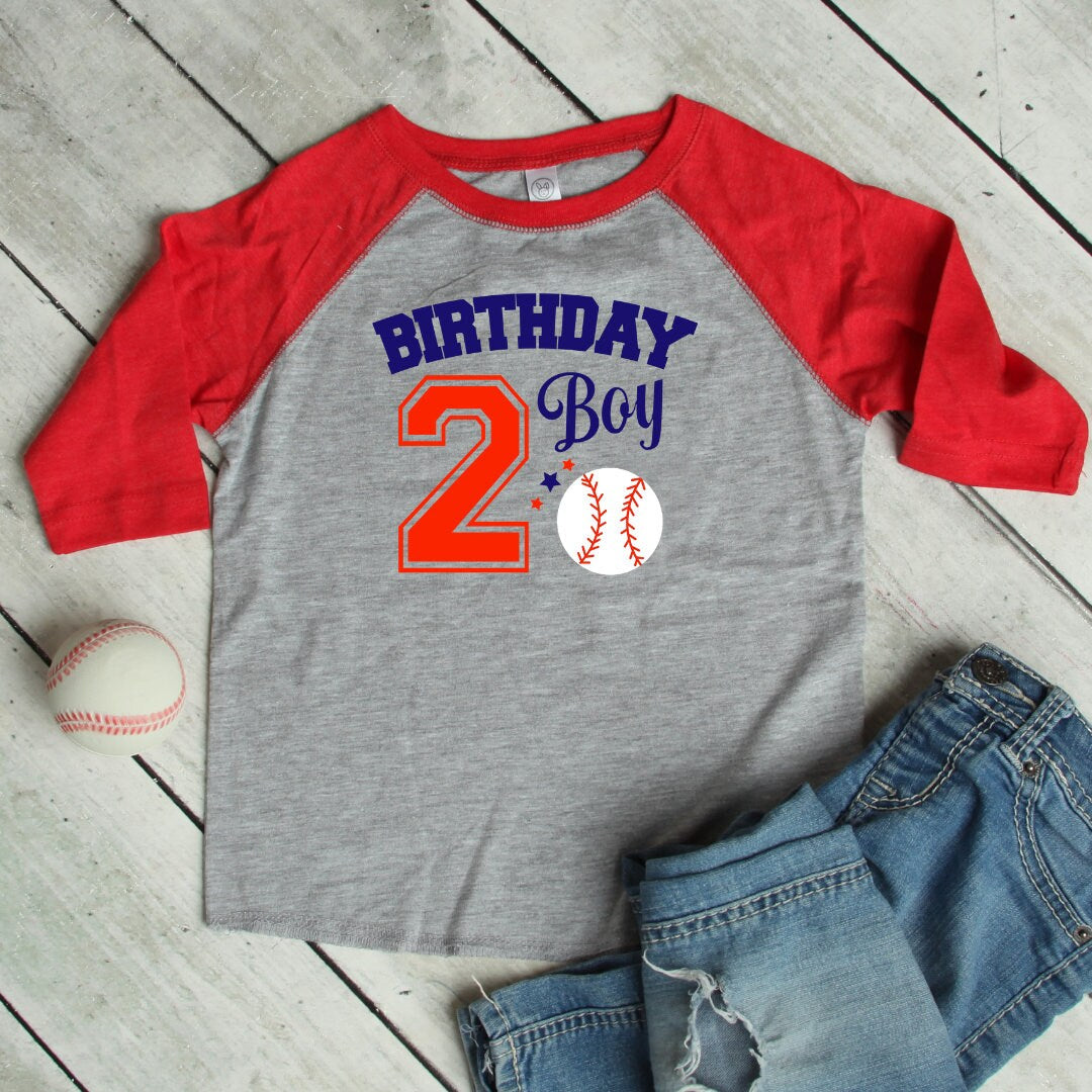 2nd Birthday Baseball party shirt