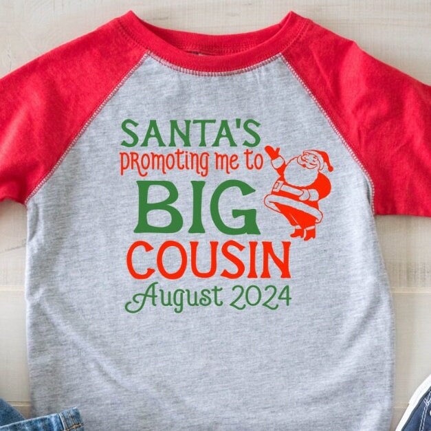 Big Cousin Christmas Pregnancy Announcement shirt