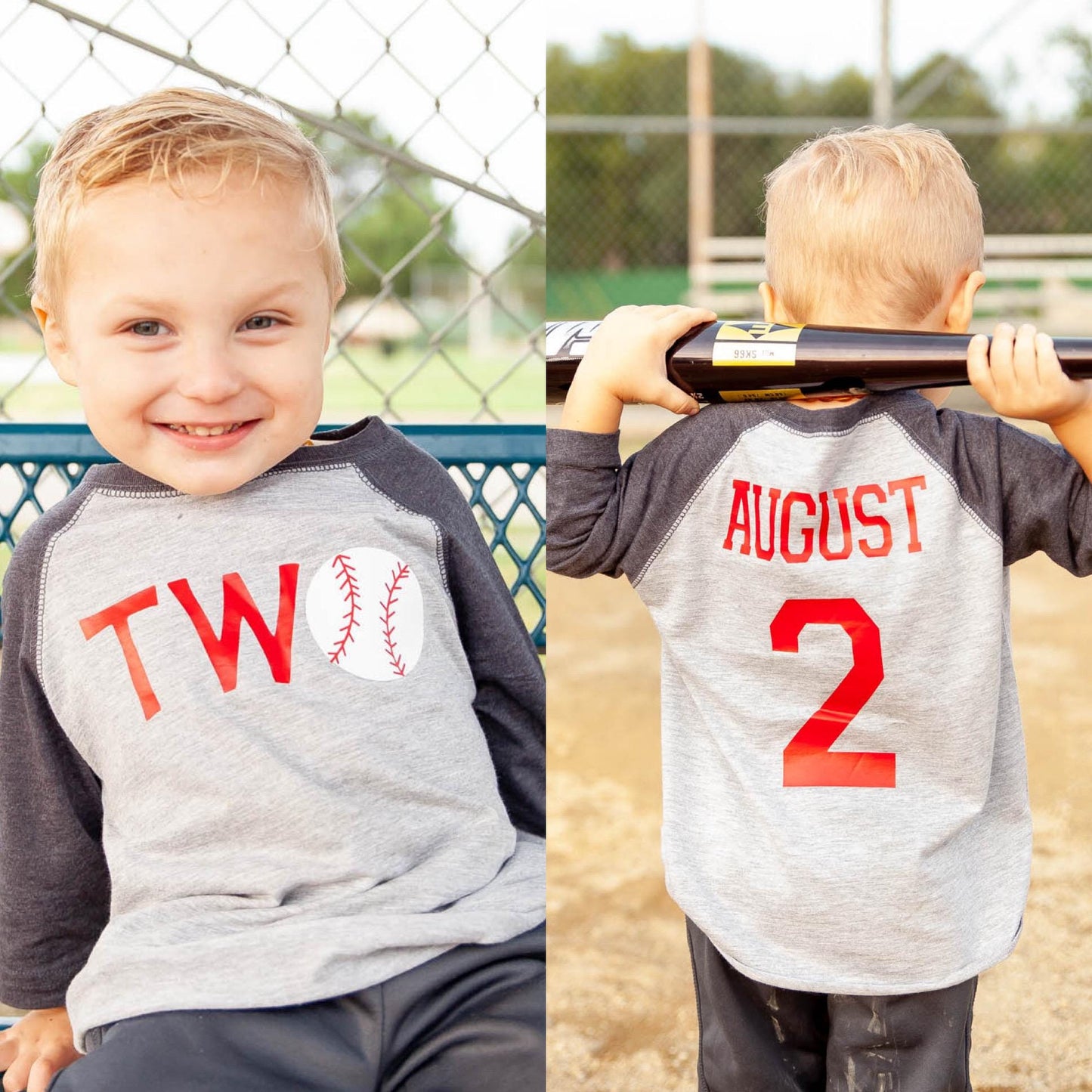 Second Birthday Baseball Jersey Tee for Boys