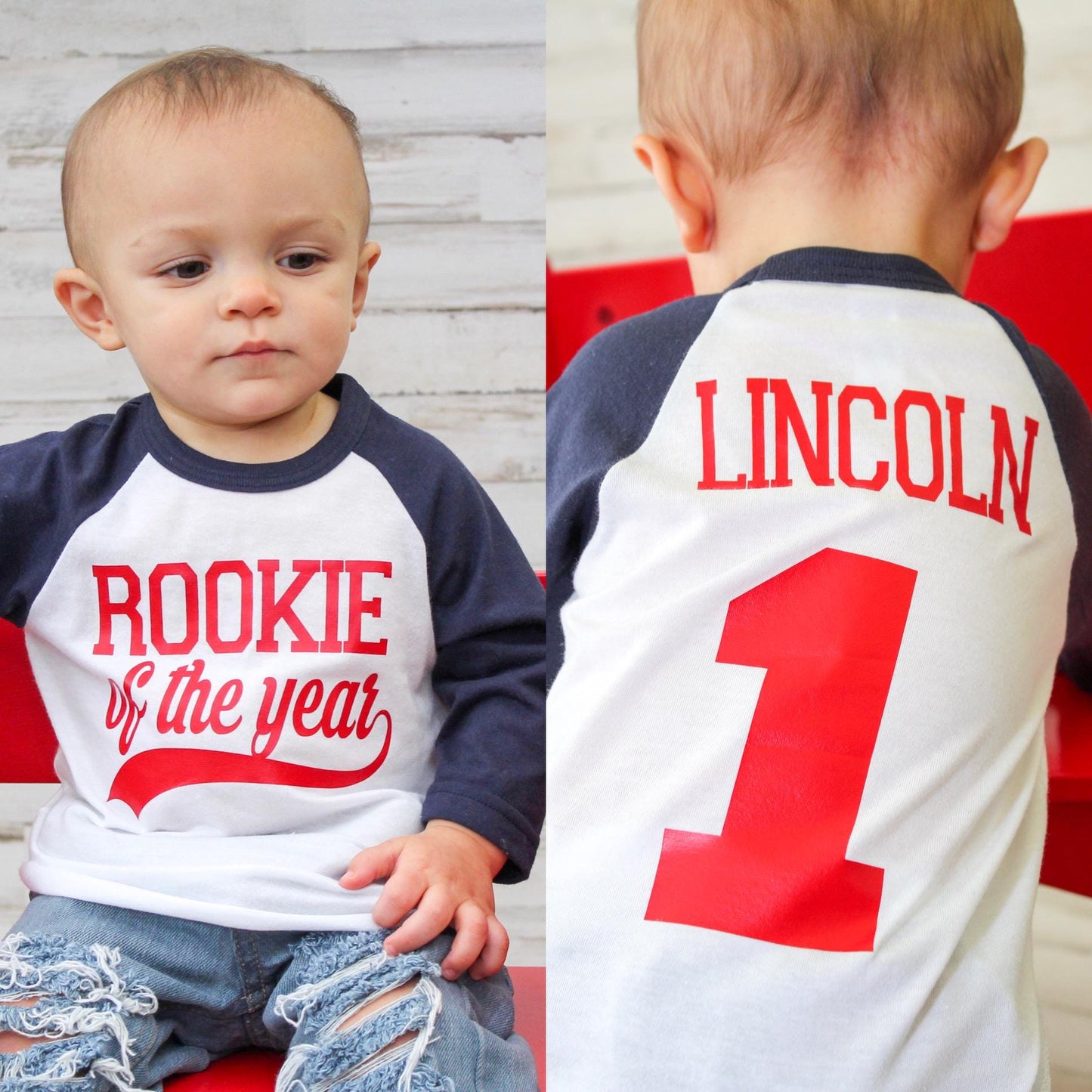 Rookie of the Year First Birthday Shirt, Cake Smash Outfit, All Star Birthday, Baseball Birthday, Gift for 1 year old