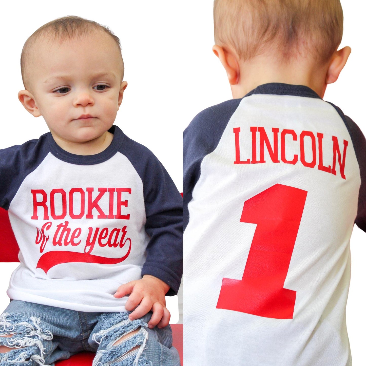 Rookie of the Year First Birthday Shirt, Cake Smash Outfit, All Star Birthday, Baseball Birthday, Gift for 1 year old