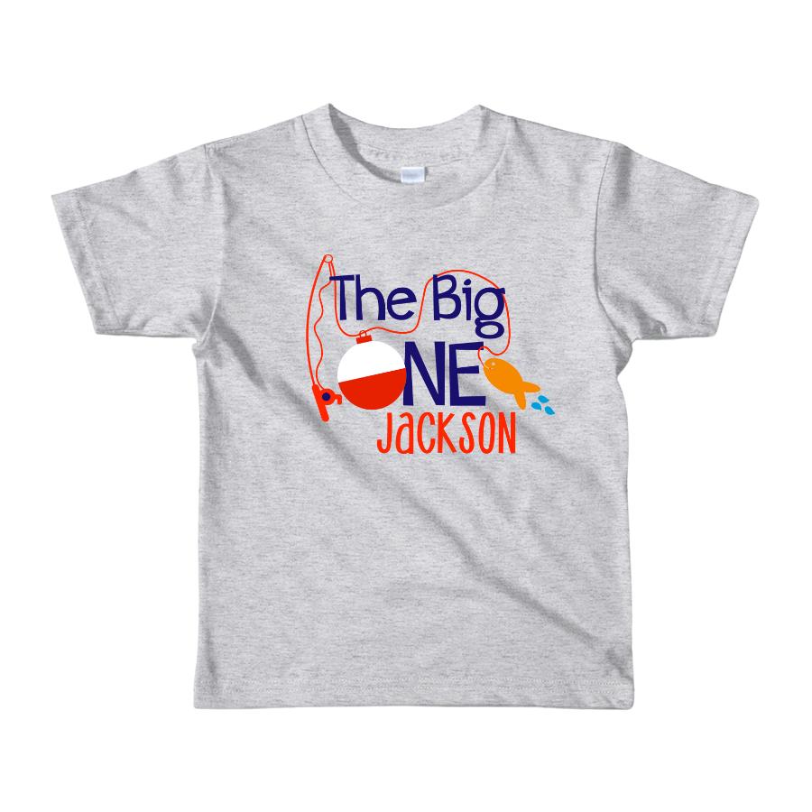 Personalized Big ONE Fishing Birthday Shirt Set β 1st Birthday Outfit β Mommy Daddy Matching Shirts β Custom Name First Birthday Gift